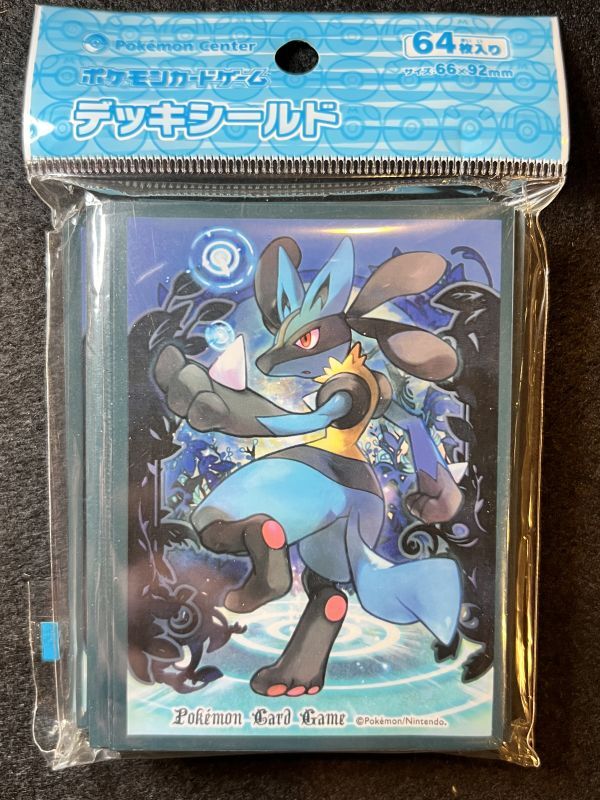 新品 ルカリオの波動 スリーブ デッキシールド ルカリオ 64枚 ポケモンカードゲーム